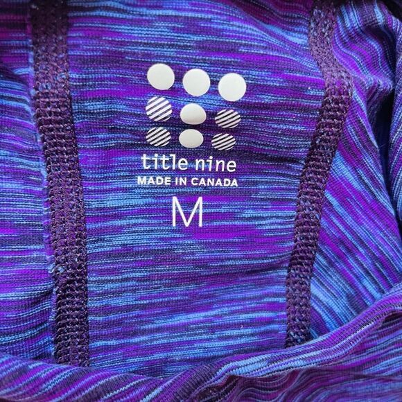 Title Nine Hoodie Dress Womens M Purple Space Dye Active Tennis Golf Pickleball - Picture 3 of 8